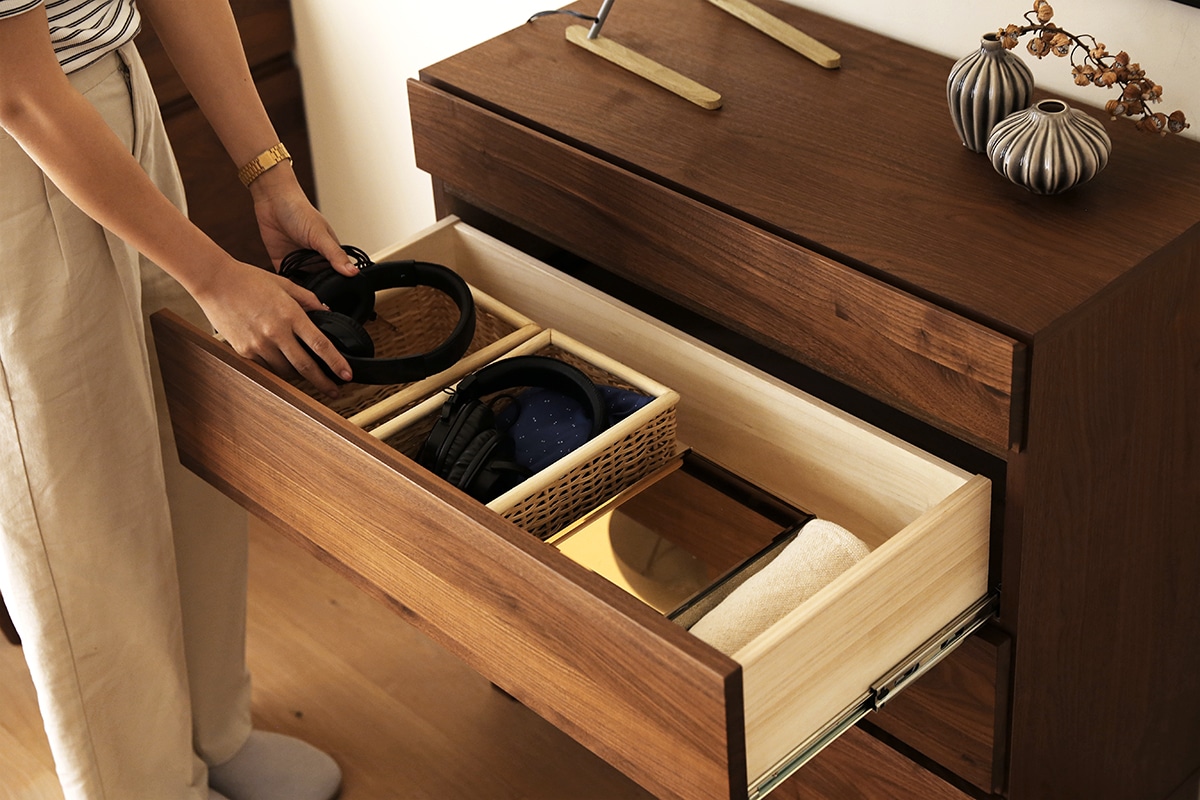 LECCE 80リビングチェスト ウォルナット