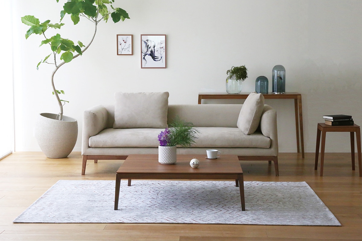 廃番25％OFF】 FRACCE SOFA ベンチ グレー オーク脚