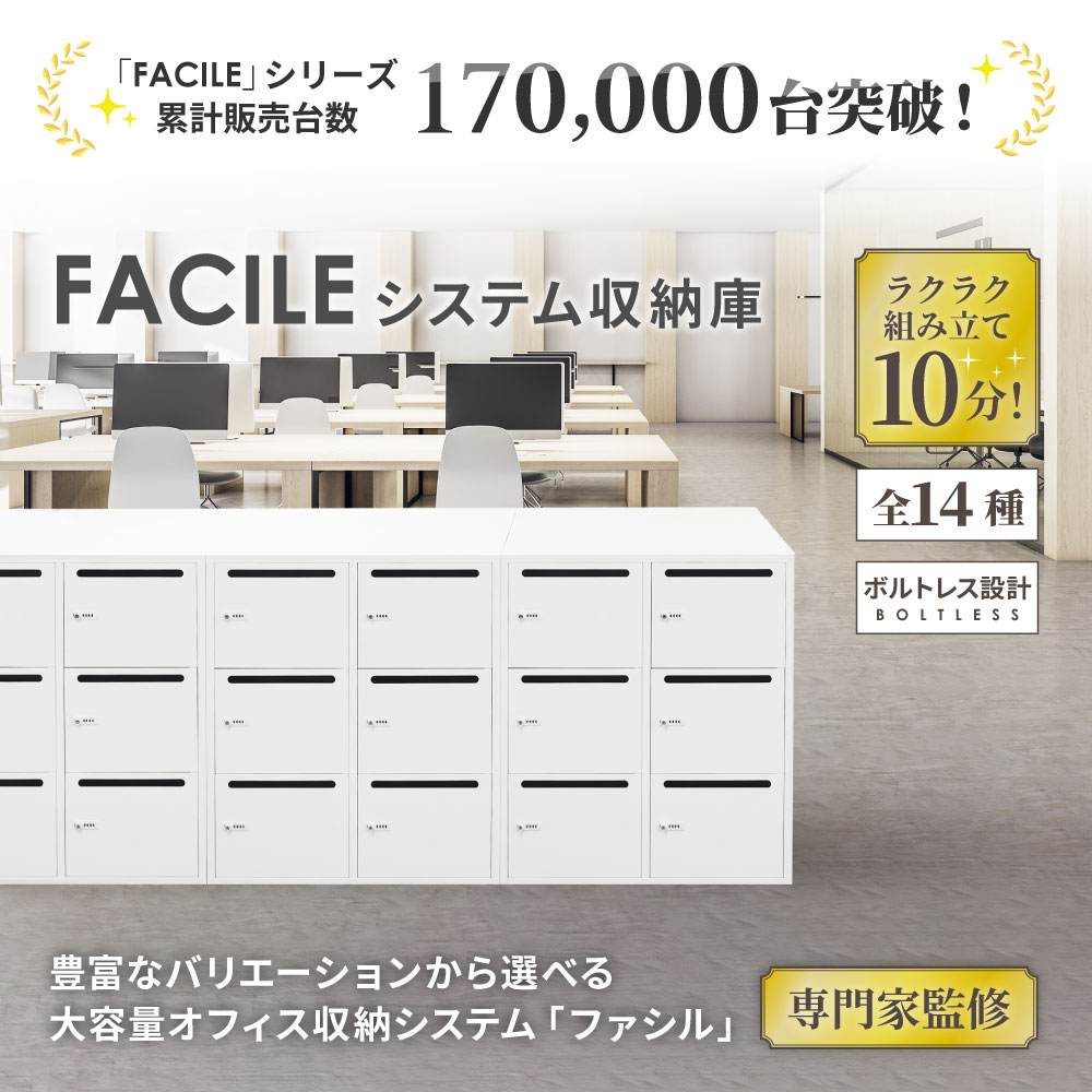 パーソナルロッカー 4人用 2列2段 メールロッカー 鍵付き FHD-4P（商品