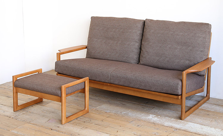 シードソファ 180/210 座面分割無し(S)タイプ オーク/ウォールナット