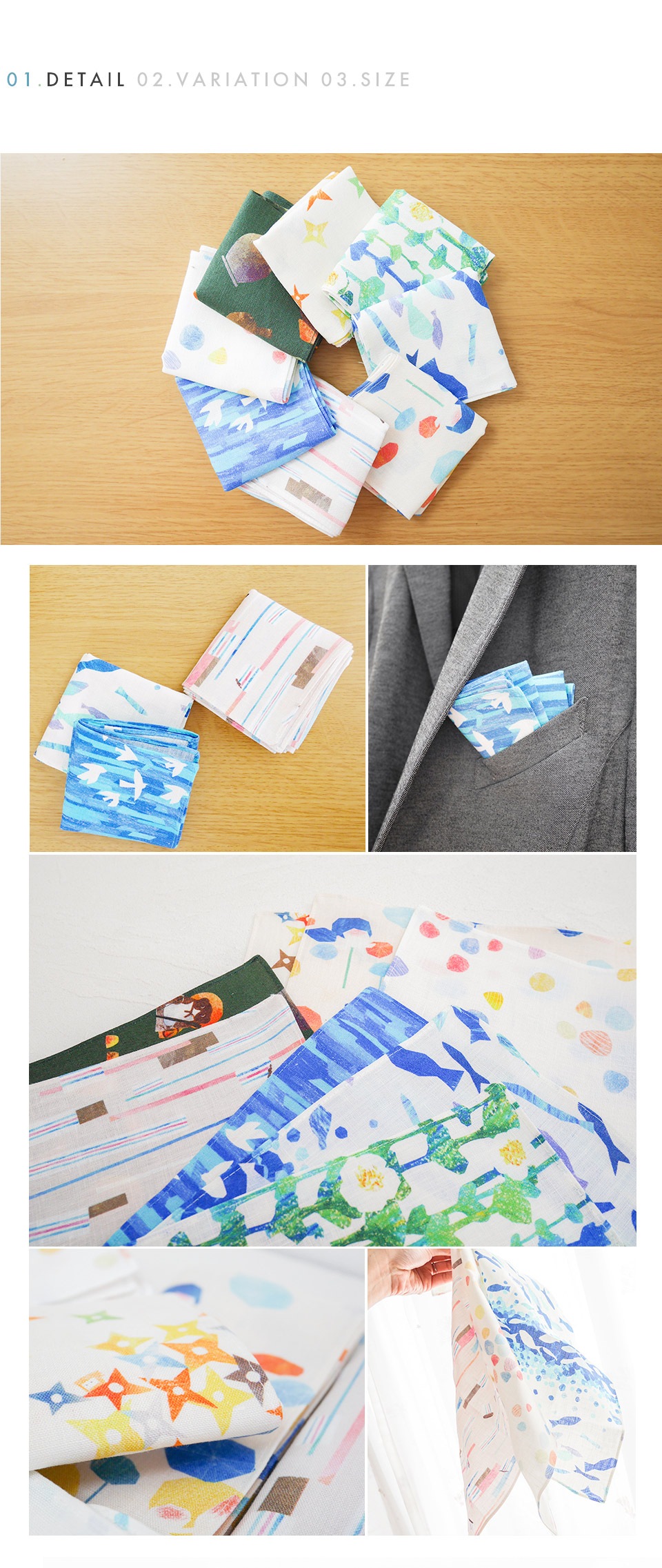 1/6fabric 麻のハンカチ 34×34cm (BOXギフト対象) | ブランド別,ら行,1