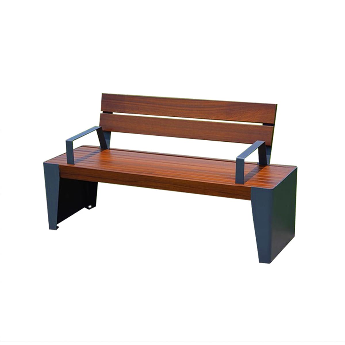 VeroMan 木製 ベンチ 背もたれ付き 長椅子 肘掛け付き 快適設計 耐久性