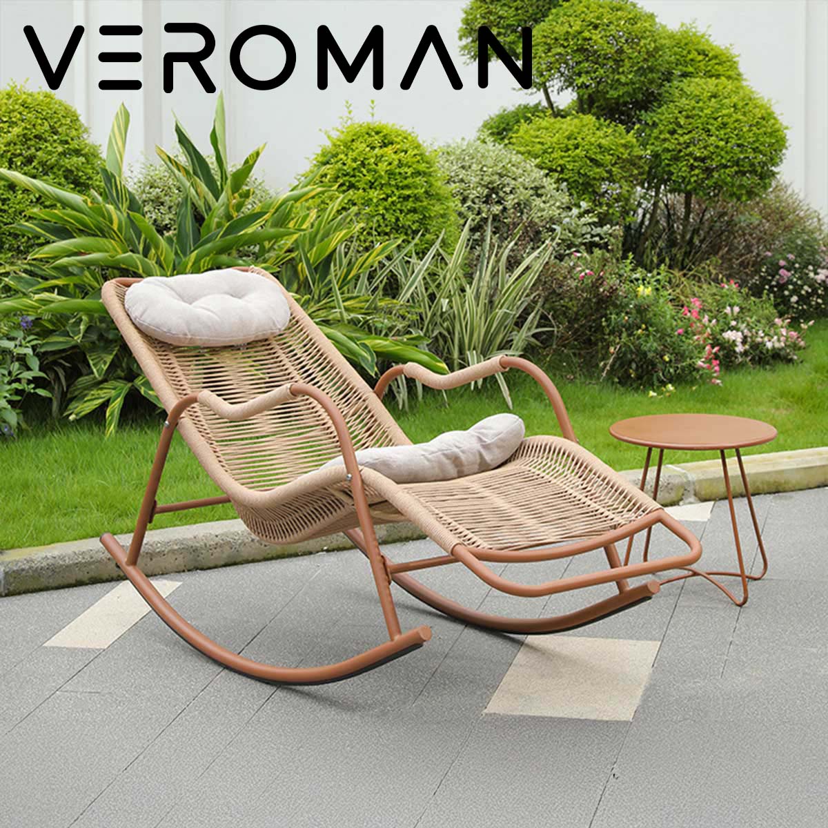 VeroMan 静かな癒しの揺れるリクライニングチェア 手作り感たっぷりの