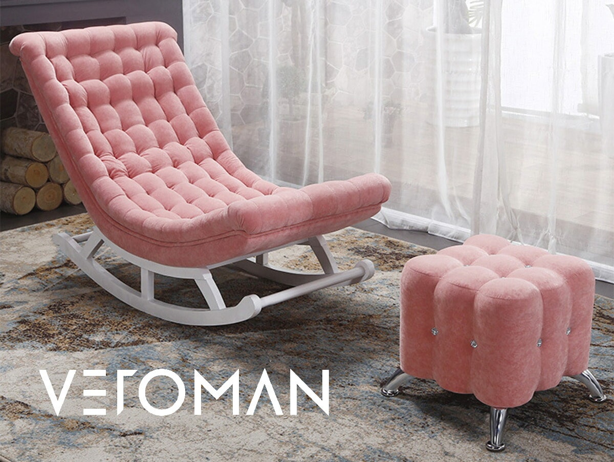 VeroMan 揺れるくつろぎを支える フットレスト 足置き 椅子 オットマン