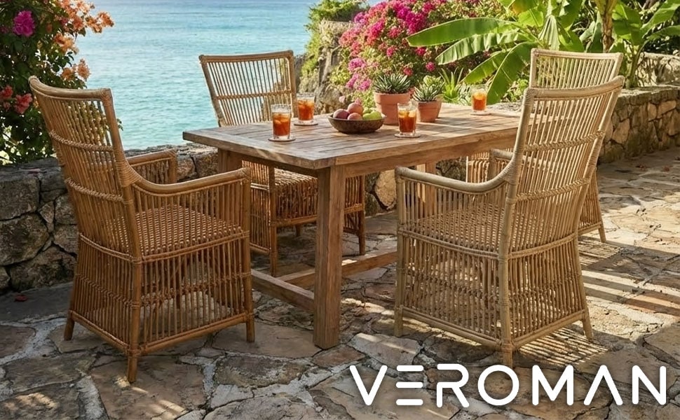 VeroMan ラタンチェア ラタン椅子 ラタン編み パーソナルチェア