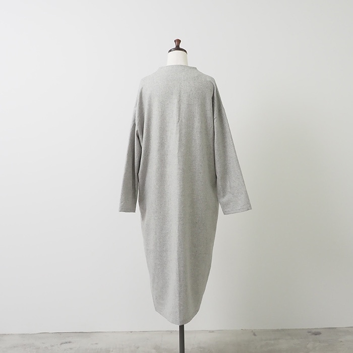 NARU(ナル) リサイクルウールクロス キーネックワンピース 656930