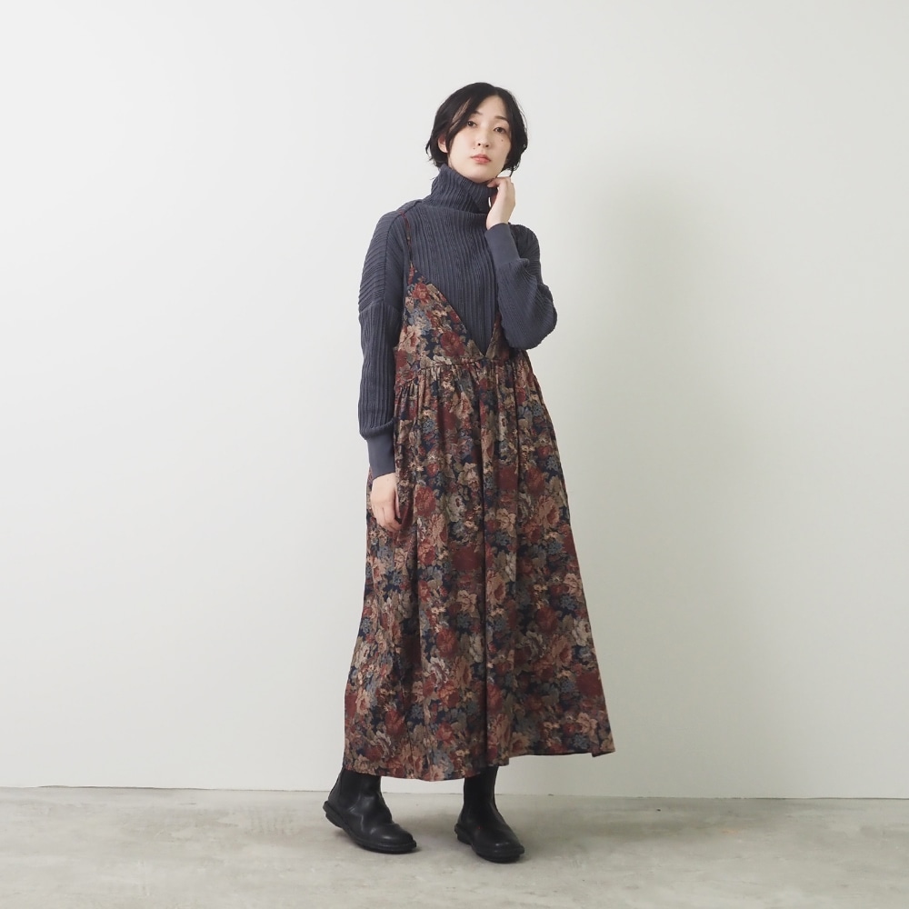 NARU(ナル) 綿コーマ ワイドリブ タートルネックセーター 650740