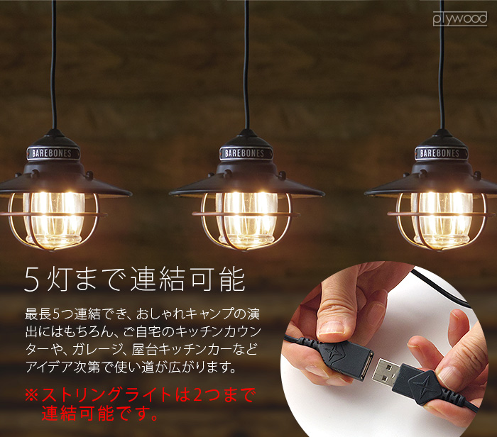 ベアボーンズリビング エジソン ストリングライトLED barebones living