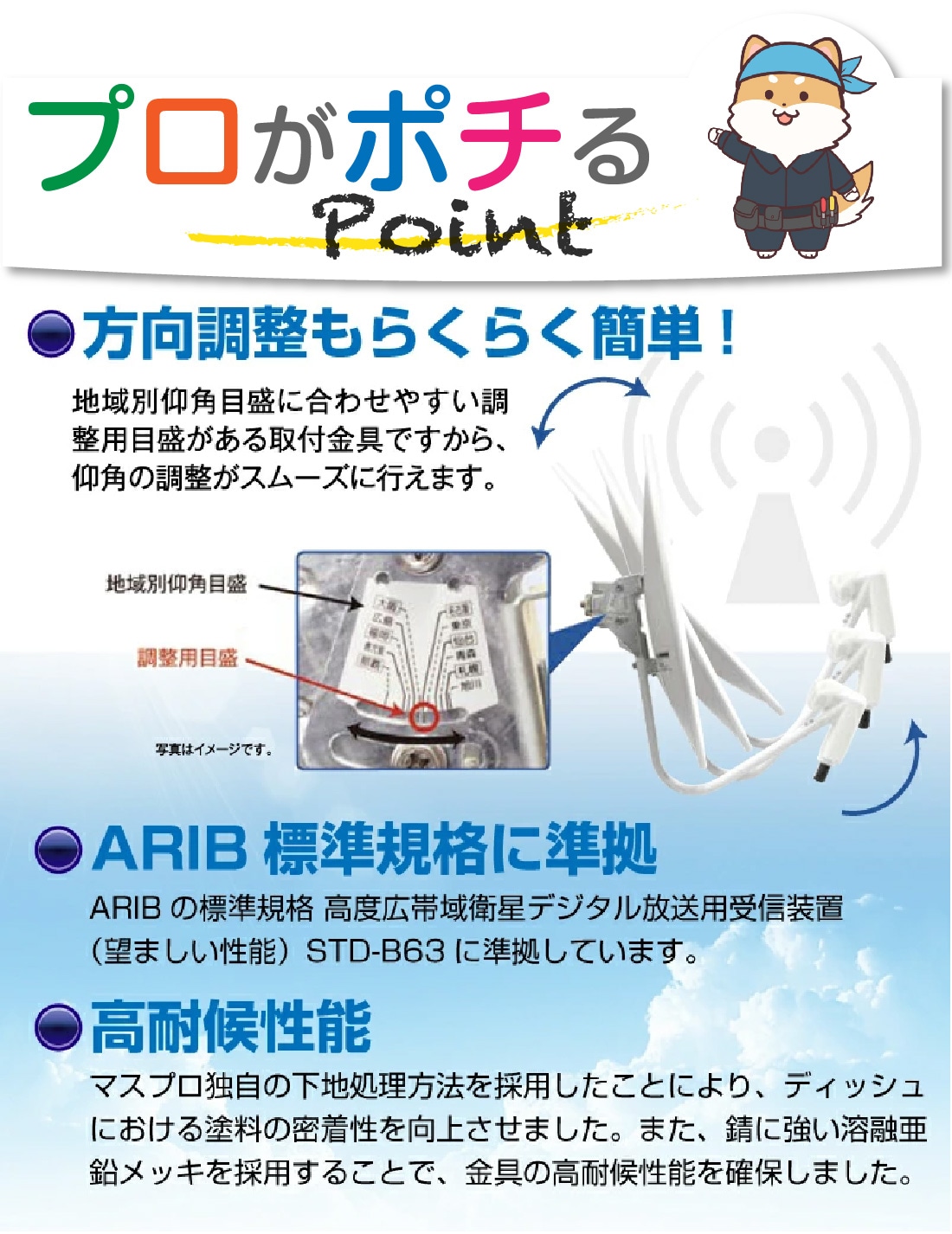 マスプロ BC45RL-SET (BSアンテナセット) 【即配】の通販｜プロ向け