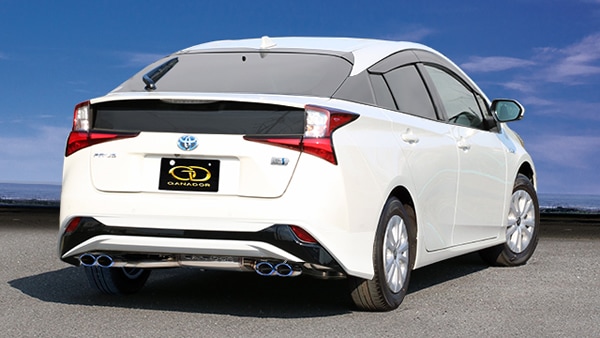 プリウス50系専用 マフラー(ガナドール・チタンカラー左右4本出し)を