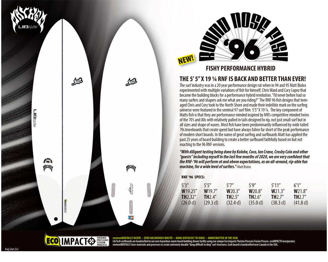 LIBTECH×LOST リブテック×ロスト RNF'96 ラウンドノーズフィッシュ'96