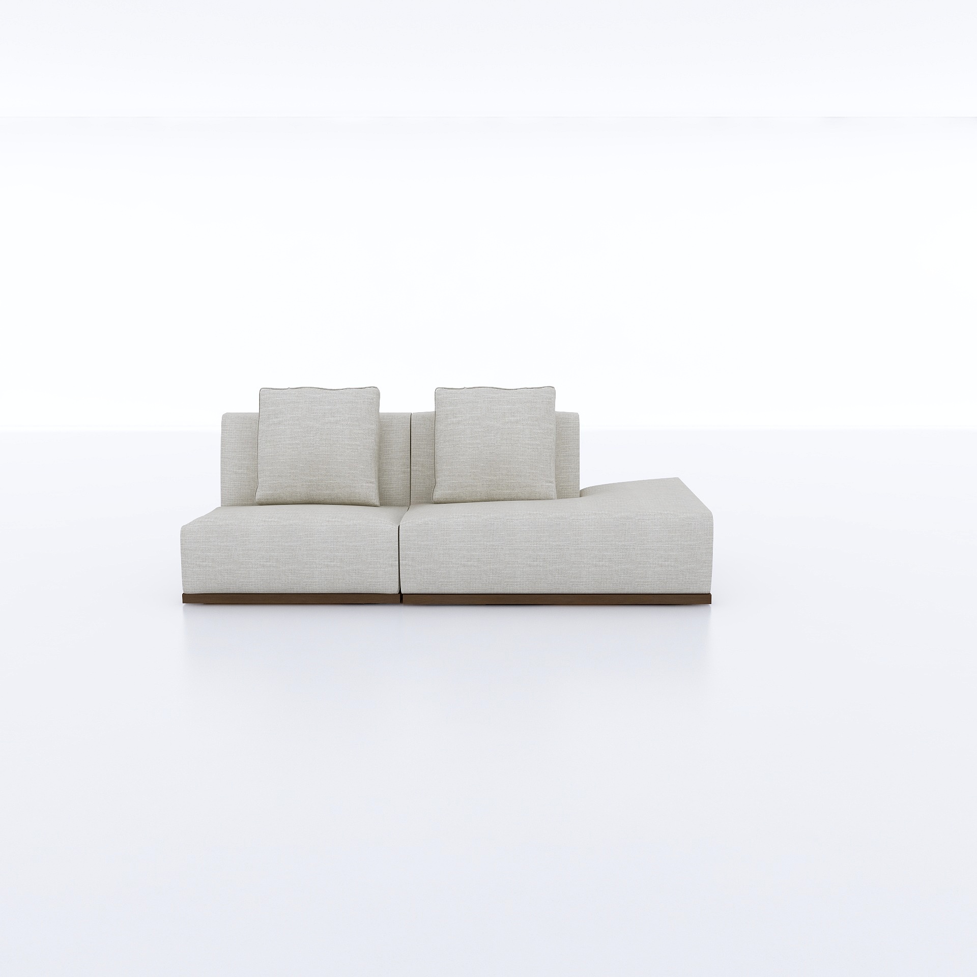 幅220cm】Otto(オット) カウチソファ I型【向かって右カウチ