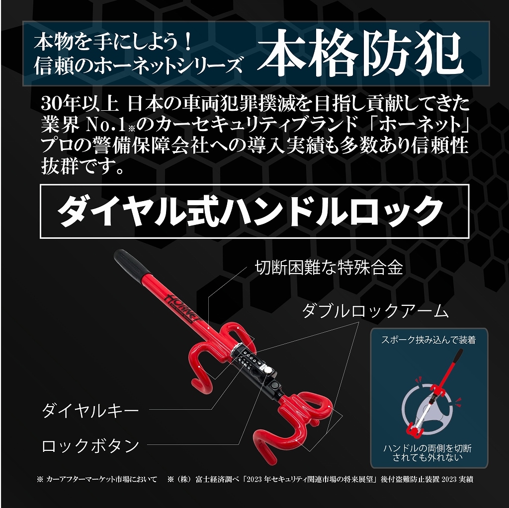 HORNETハンドルロック LH-12R | ハンドルロック／タイヤロック