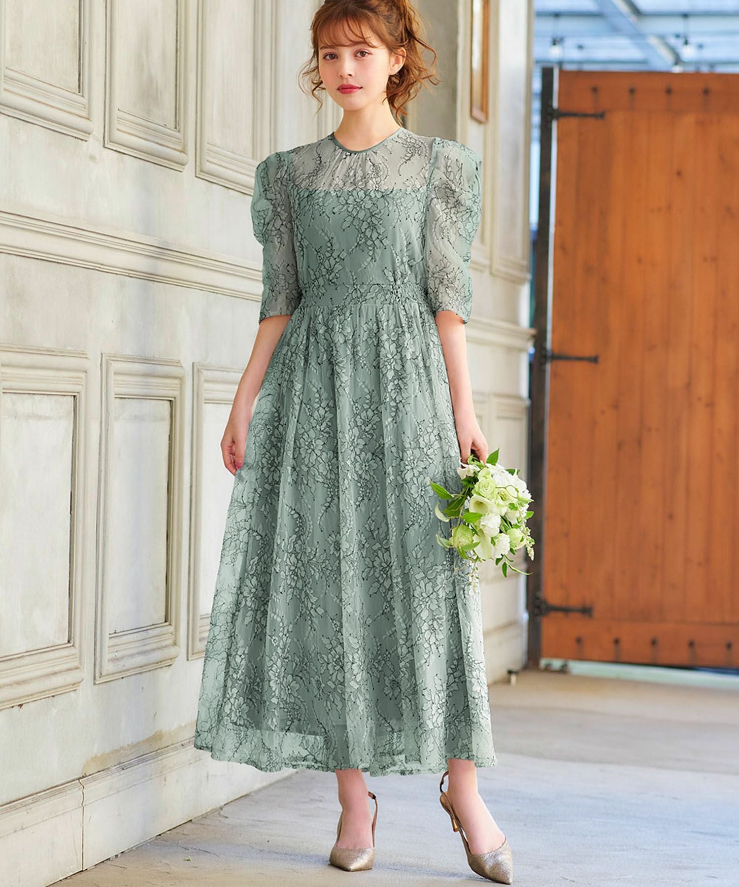 結婚式・お呼ばれ対応 | 総レースワンピースドレス - パーティードレス