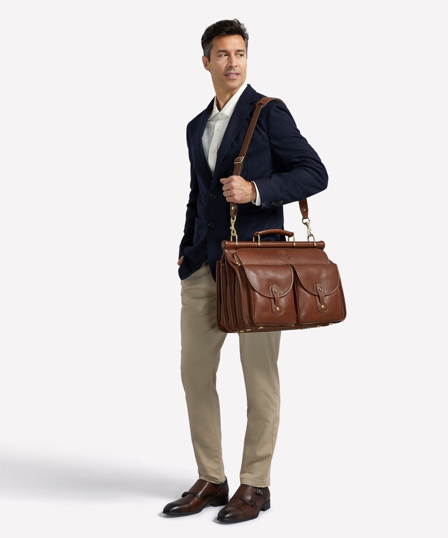 Garrison No. 147 | Vintage Chestnut Leather Briefcase | Ghurka