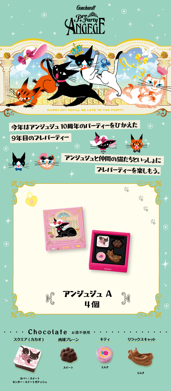 501 アンジュジュ A 4個 ゴンチャロフ アンジュジュ チョコレート