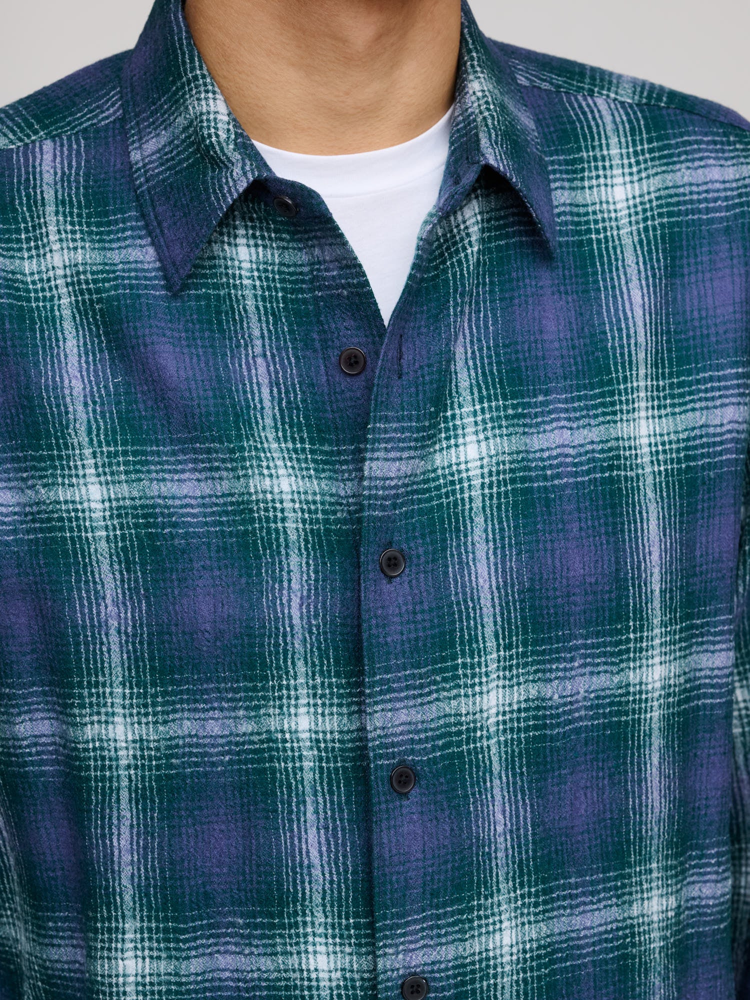 Airy Wool Check Shirt, Forest Green & Navy – Goods