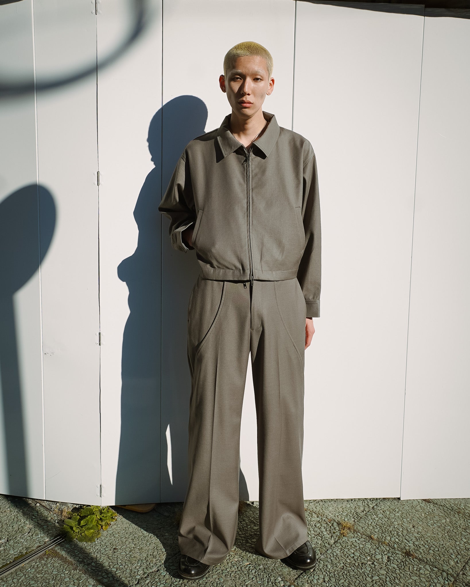 goat essence tuck wide pants グレー size2 GOAT ESSENCE TUCK WIDE