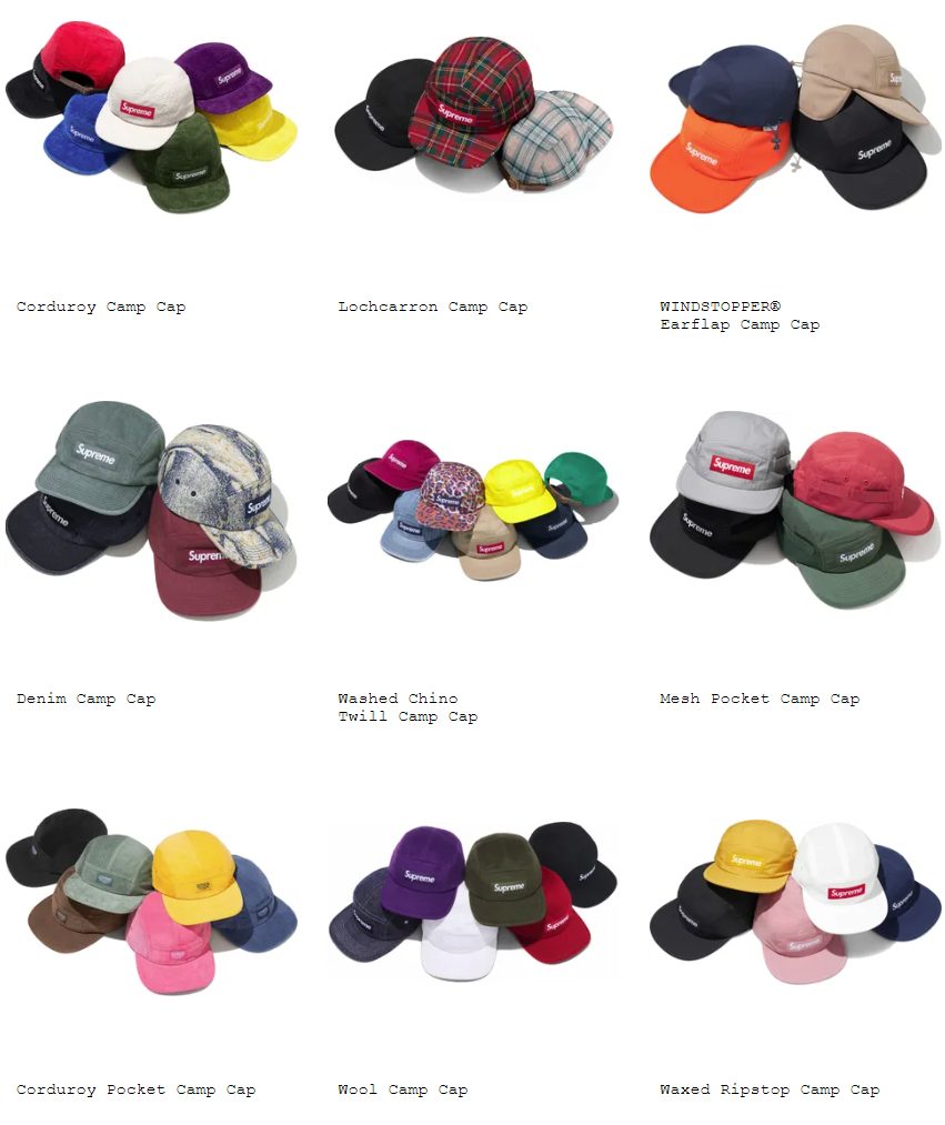 Supreme 24FW 24AWのキャップ＆ハット一覧 | God Meets Fashion