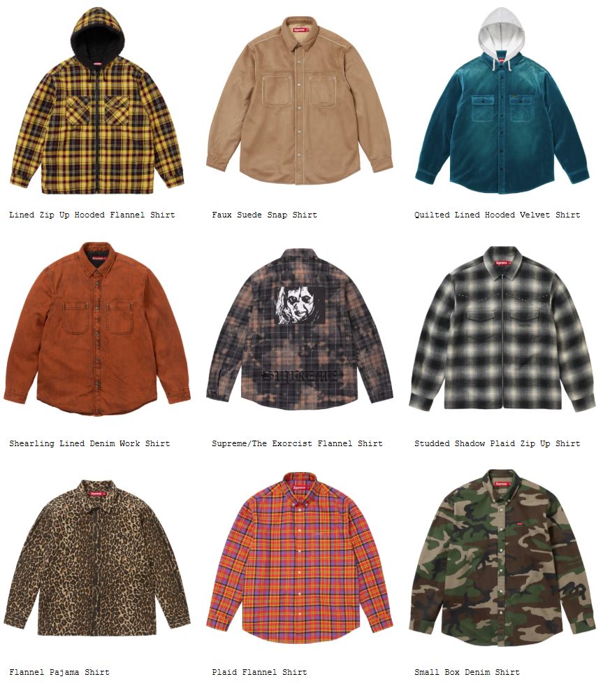 Supreme 25FW 25AWのシャツ一覧 | God Meets Fashion
