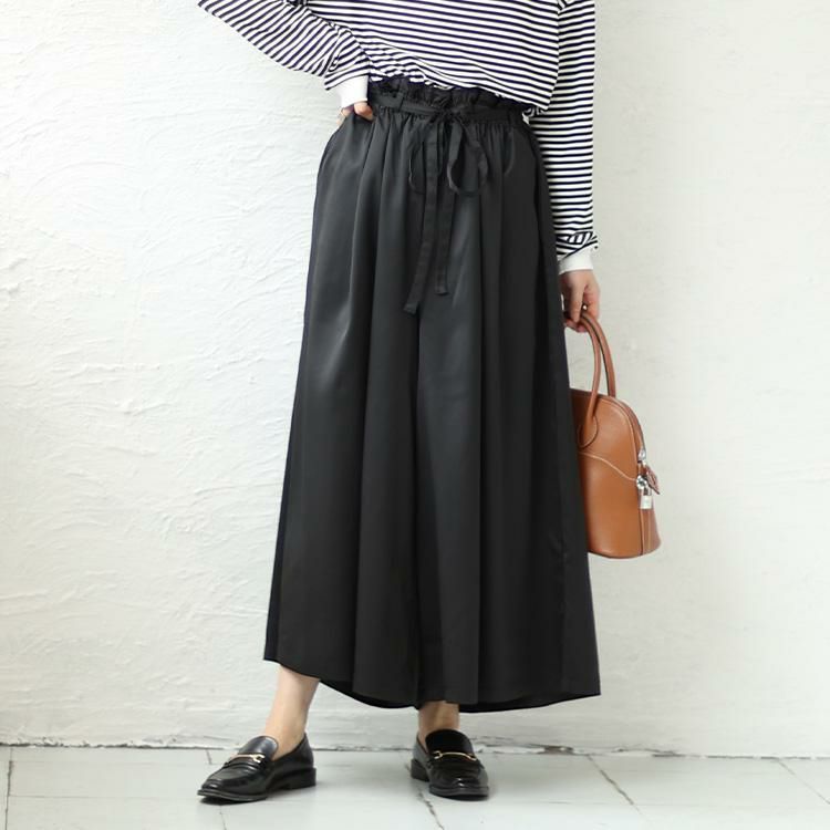 大きいサイズ レディース ウエストフリルギャザーパンツ nw-23028