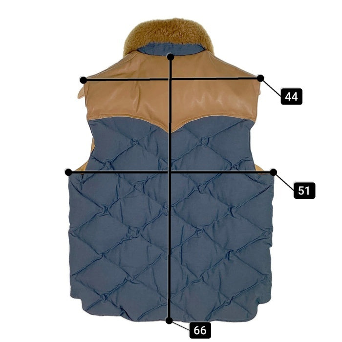 Cushman クッシュマン N/C クロス ダウンベスト レザーヨーク 襟ボア