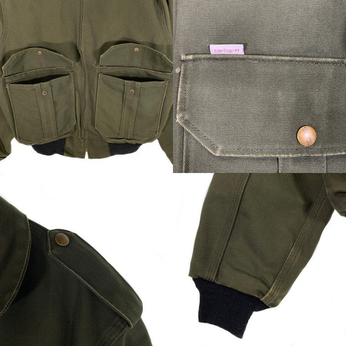 90`s Carhartt カーハート ダック ボンバージャケット サンタフェ モス