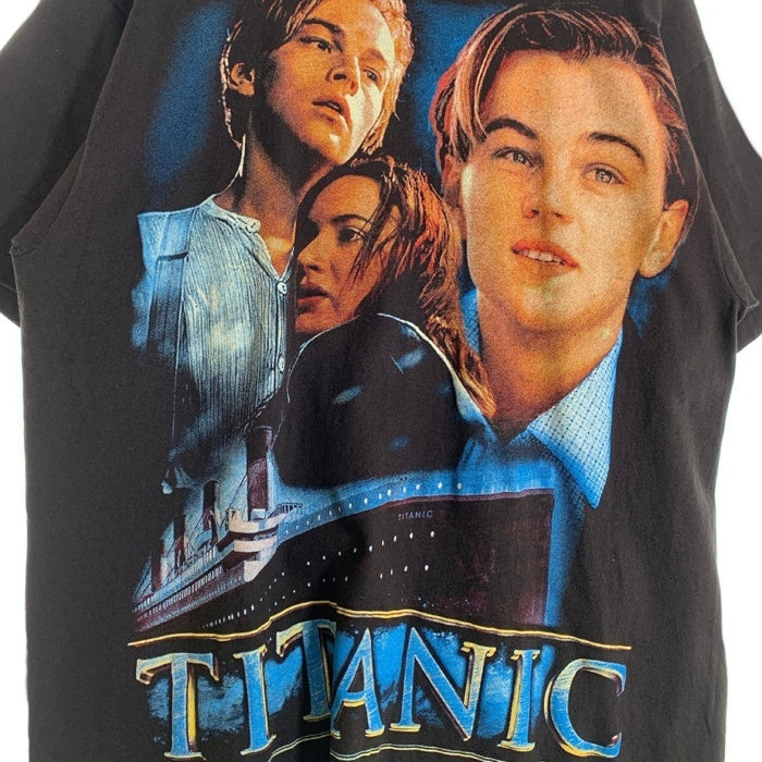 90's TITANIC タイタニック 両面プリント Tシャツ ブラック ブートレグ