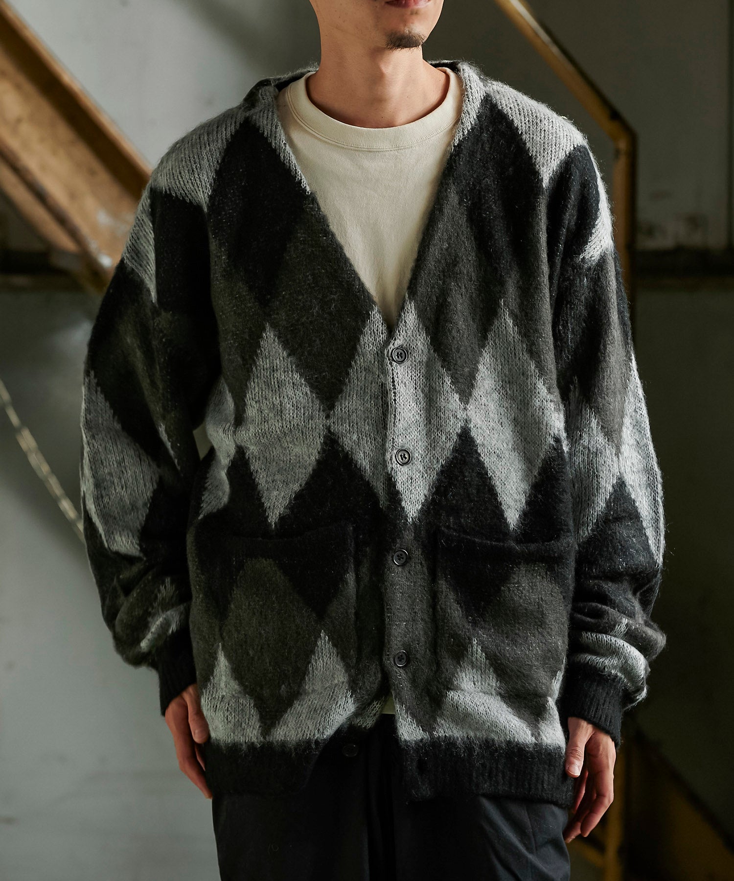 ダイヤ柄 シャギーニット カーディガン – GORDON MILLER