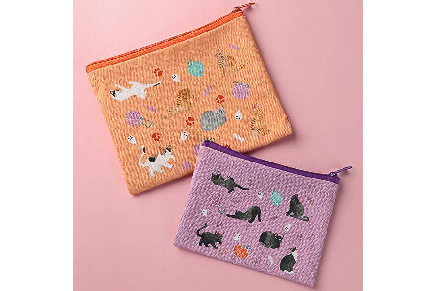 カルディ、黒猫も三毛猫もトラ猫もカワイイ「ハロウィンネコポーチ