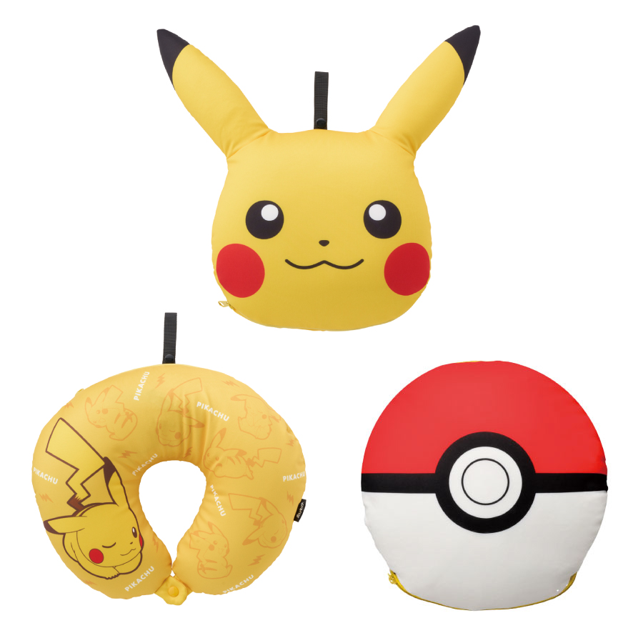 ポケモン モンスターボールにもピカチュウにもなる3WAYネックピロー