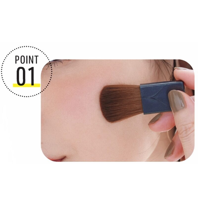 肌がプリッと若見え！【40代】に効くオレンジチークは2色使いが鍵