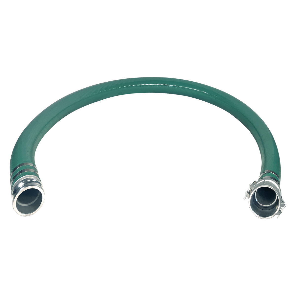 3″ Green PVC Suction Hose Assembly, Male Camlock x Female Camlock