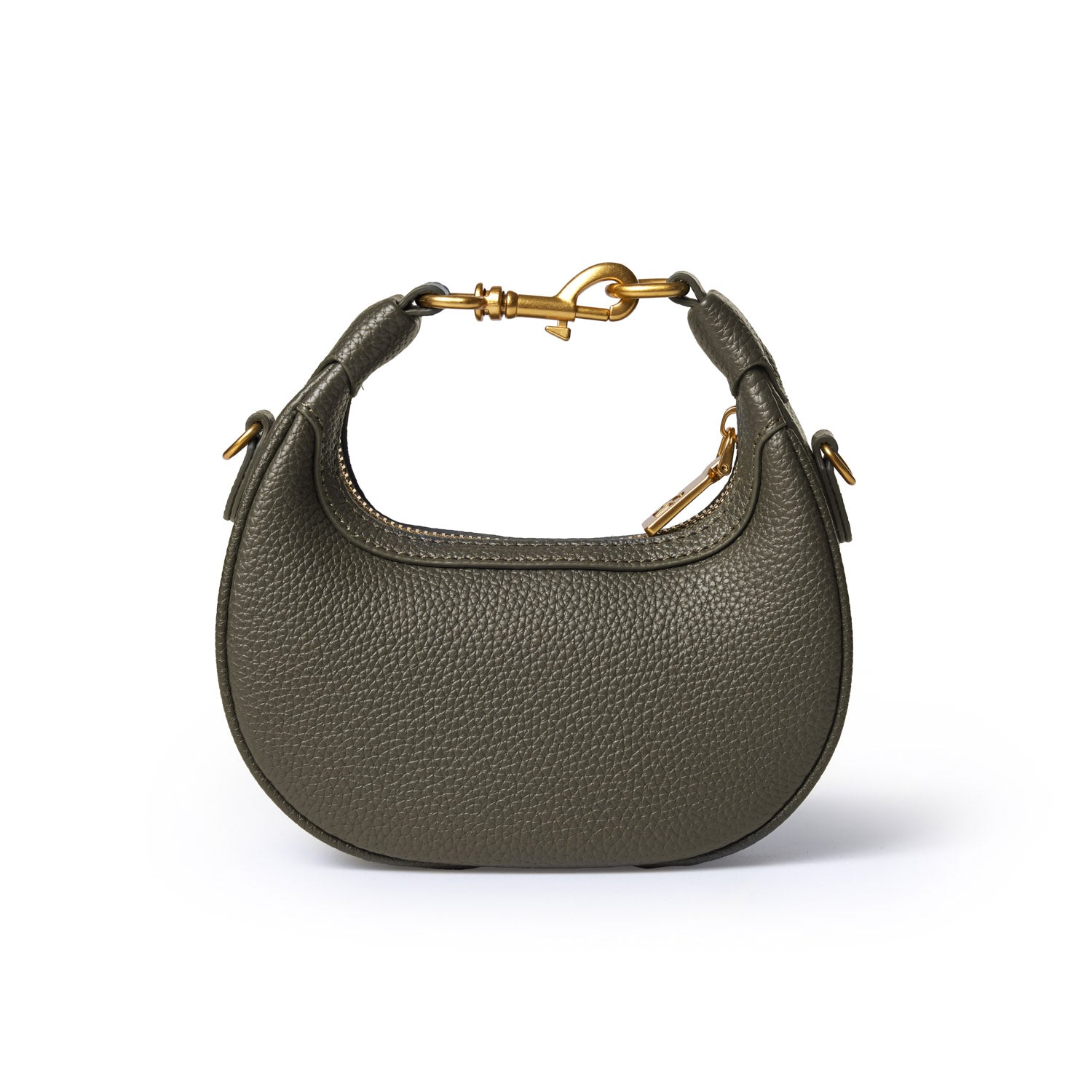 Nano Pebble Hobo Bag | Olive Green | Vegan Leather | Classic