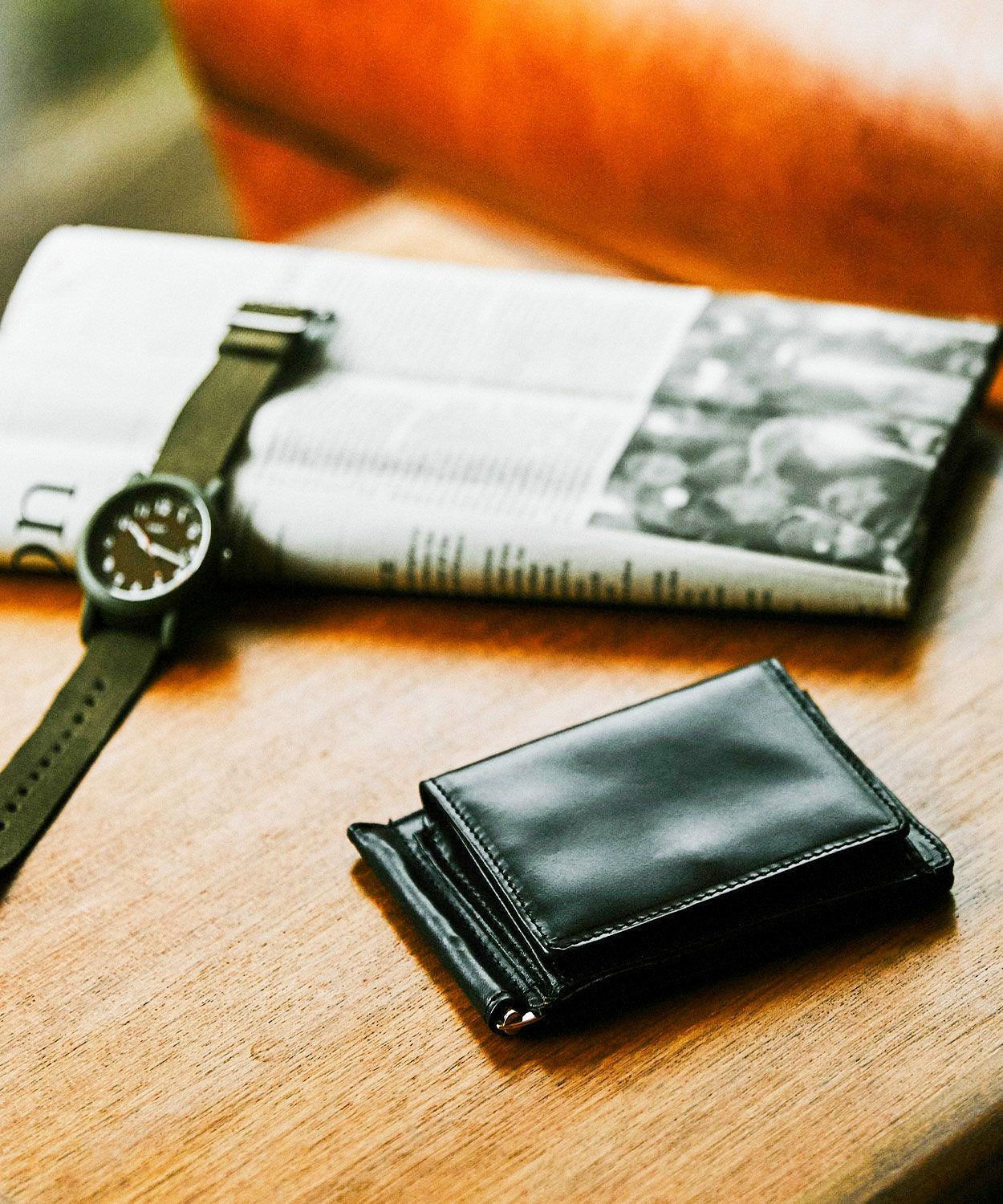 ⭐️極美品 ⭐️グレンロイヤルマネークリップ小銭入れ付き二つ折り財布