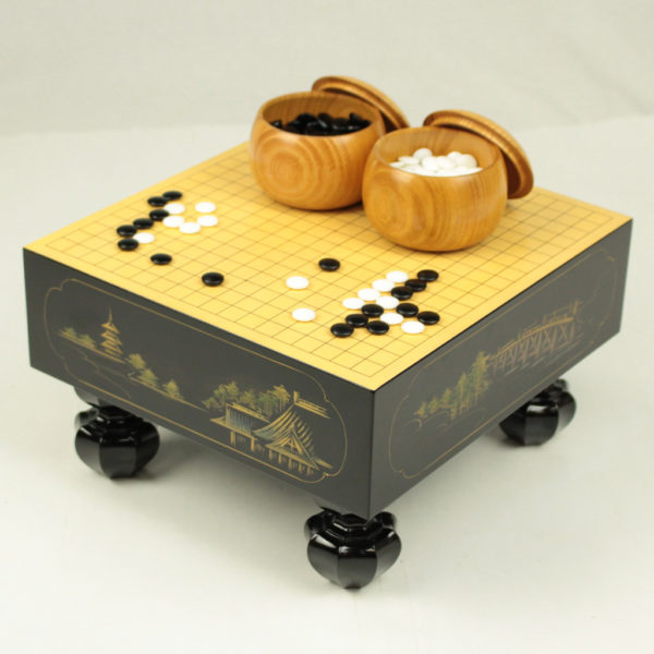 漆芸沈金 ミニ碁盤(4分石用）