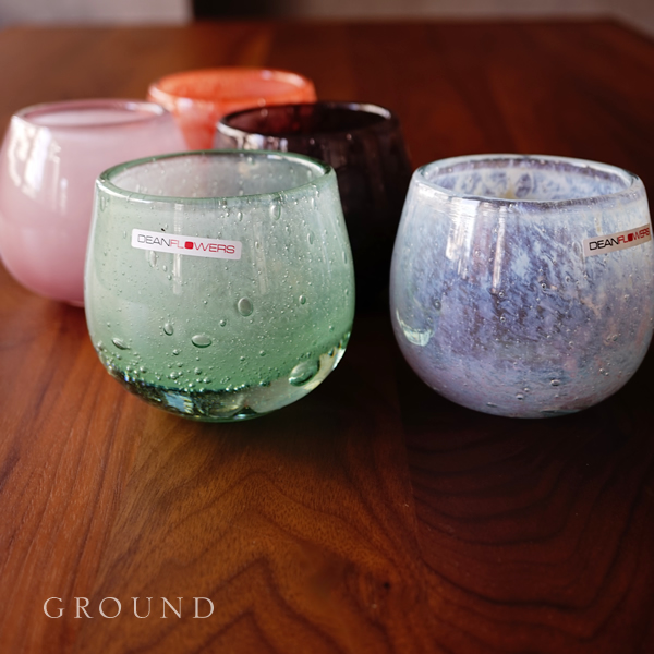 Henry Dean （ヘンリーディーン） flowervase 花瓶 bluebreenの通販