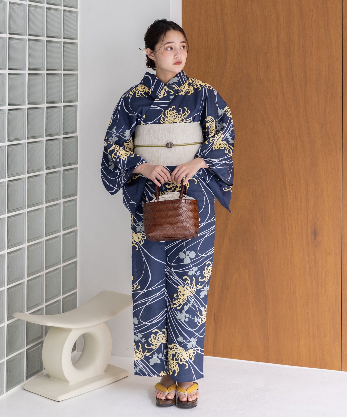 こだわり浴衣 5点セット (浴衣/帯/下駄/腰紐/着付け冊子) 浴衣