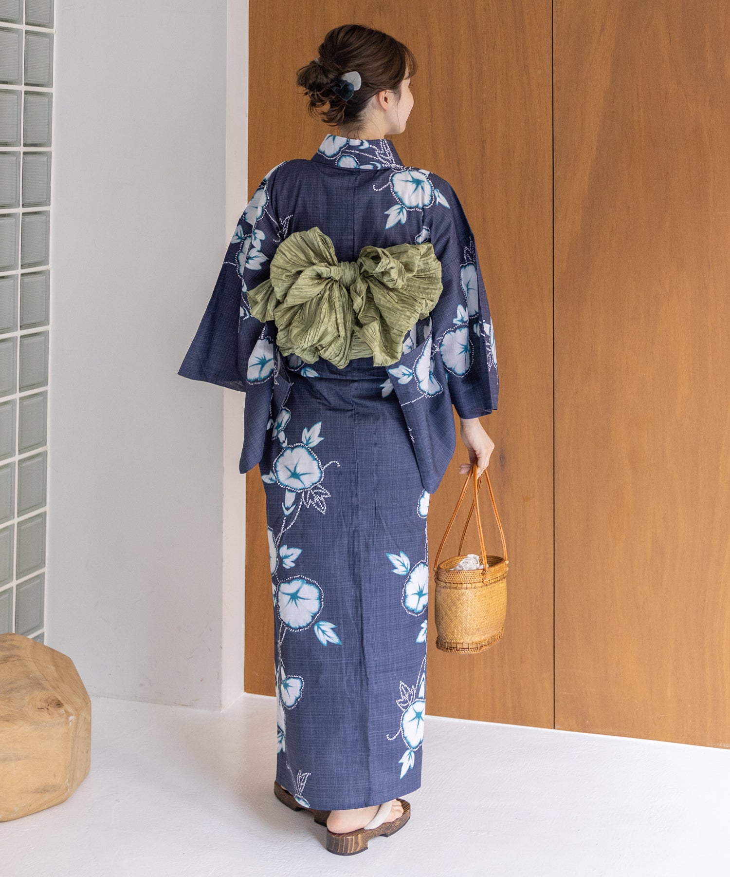 こだわり 浴衣 5点セット (浴衣/帯/下駄/腰紐/着付け冊子) 浴衣