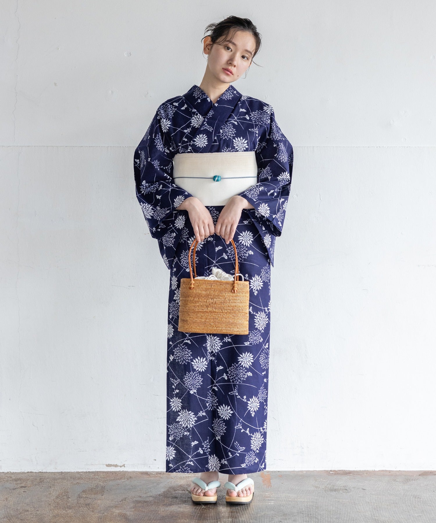 二橋染工場】捺染こだわり浴衣2点セットby yukatakan grace – ゆかた館