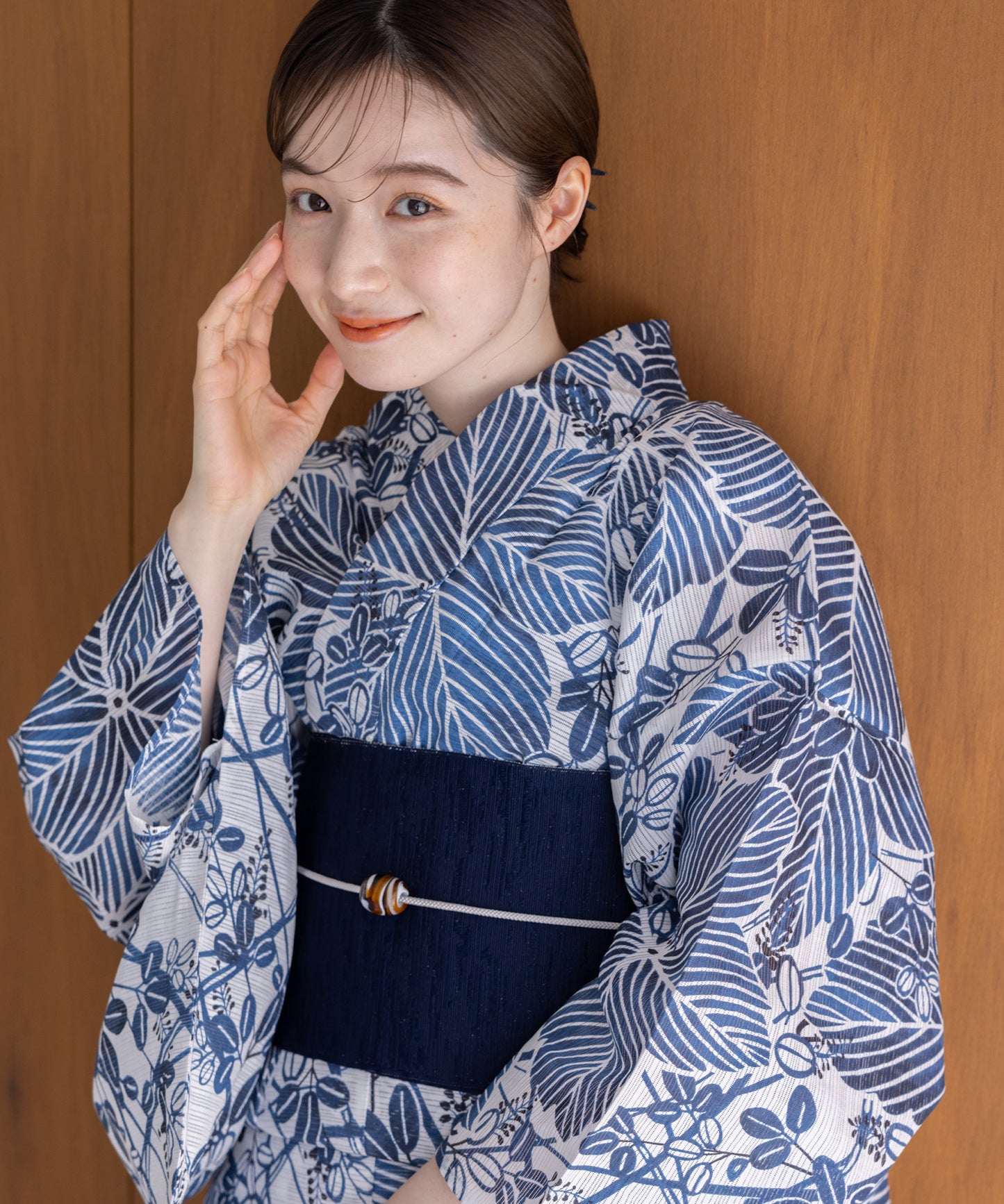 こだわり浴衣5点セット(浴衣/帯/下駄/腰紐/着付け冊子) 綿絽生地 乱絽