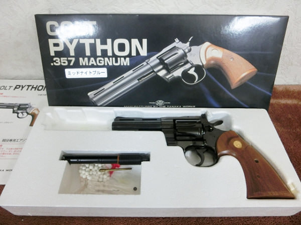 タナカのコルトパイソン357マグナム ミッドナイトブルーをお買取りしま