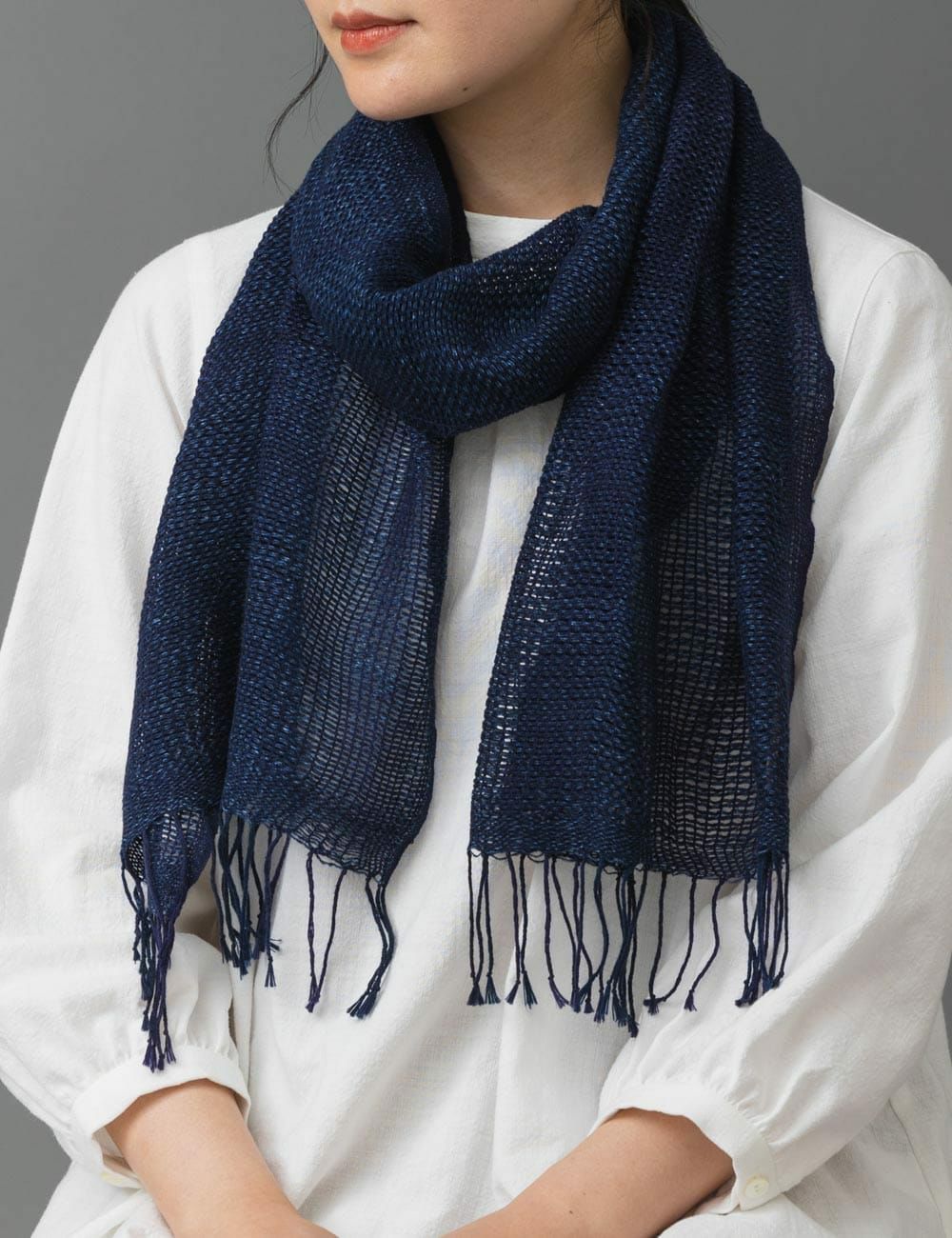 インディゴよろけストール | 石見銀山 群言堂オンラインストア