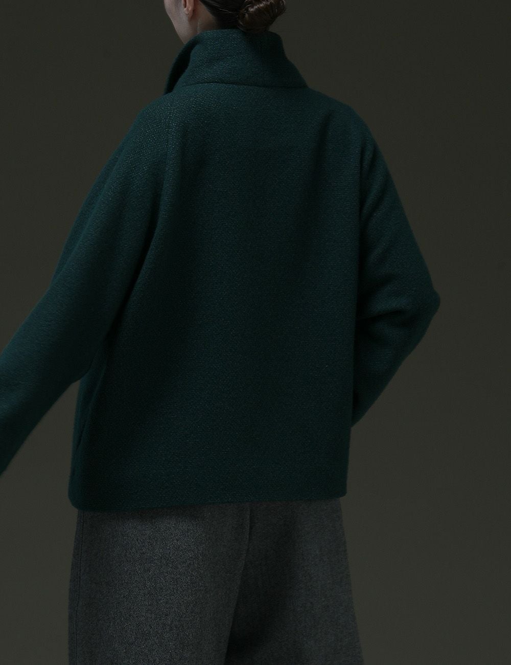 風呂敷包付き】綿ウール撚り杢ななこ織コート稗（ひえ） | 石見銀山 群