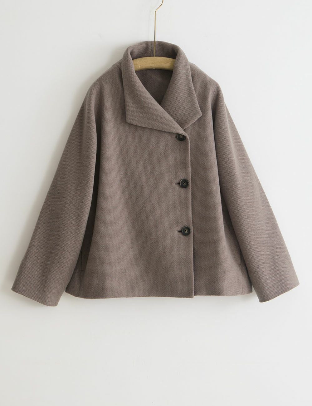 風呂敷包付き】綿ウール撚り杢ななこ織コート稗（ひえ） | 石見銀山 群
