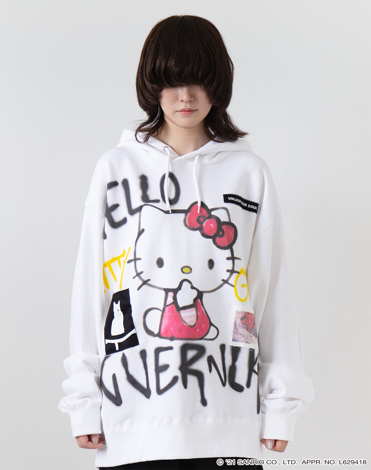 guernika×Sanrio characters】Hand Painted Hoodie / ハローキティ