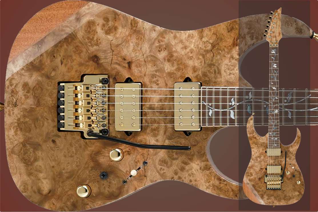 ギタータウン】希少材マーブルド・エボニー材を使用したRG j.Custom