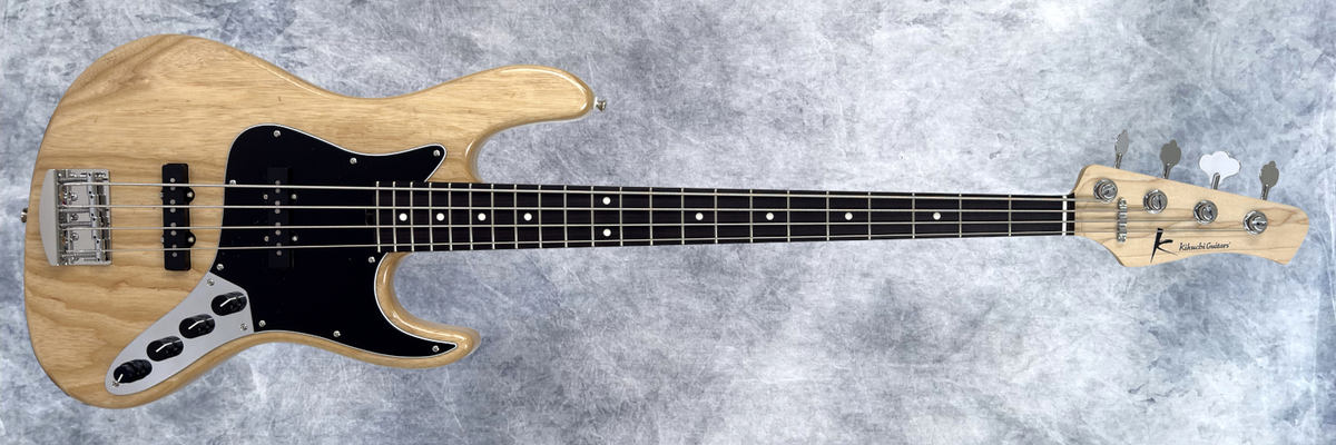 Kikuchi Guitars HermesシリーズよりAshボディ/Rosewood指板の4弦Bass