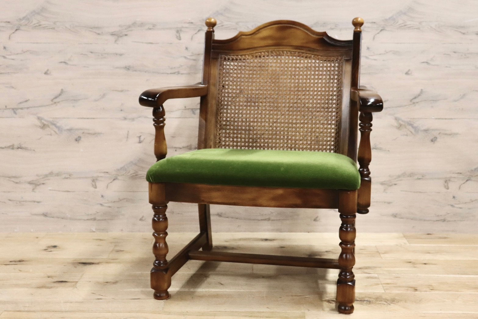 EHK26 オールドカリモク コロニアル 肘無椅子 イージーチェア ラウンジ