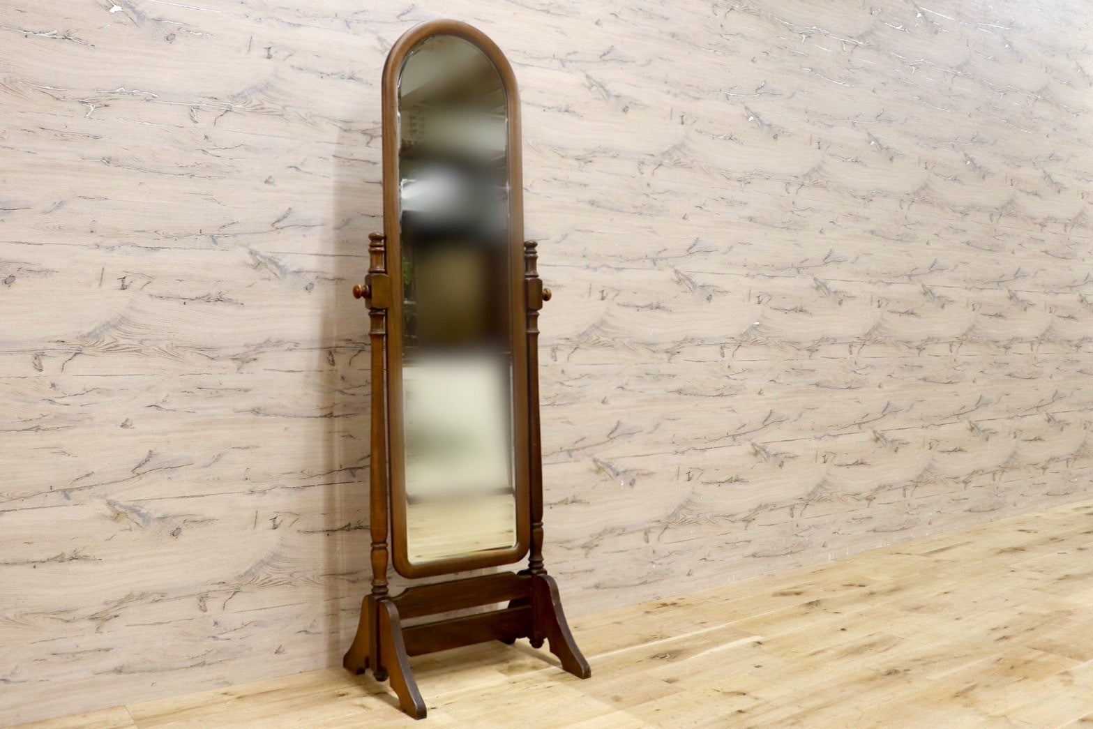 4BK168 アクタス レイ ルームミラー 姿見 ウォールナット モダン 鏡